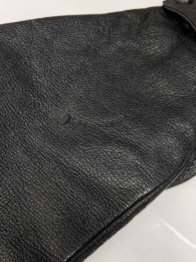 商品画像：レザージャケット・ブルゾン/M/豚革/BLK/無地※襟、袖ダメージ 7