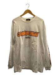 長袖Tシャツ/XXL/コットン/WHT/