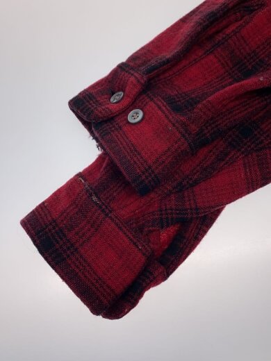 商品画像：60s/PILGRIM/ネルシャツ/15/ウール/RED/チェック※袖、右肘部分ダメージ有 4