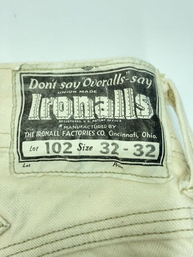 商品画像：ペインターパンツ/32/コットン/WHT/無地/Lot102 5