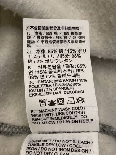 商品画像：スウェット/L/コットン/GRY/DO9337-063/×STUSSY/Fleece Crew 4