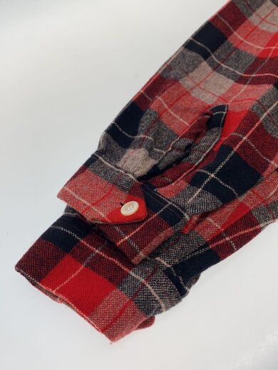 商品画像：60s/長袖シャツ/15.5/ウール/RED/チェック 4