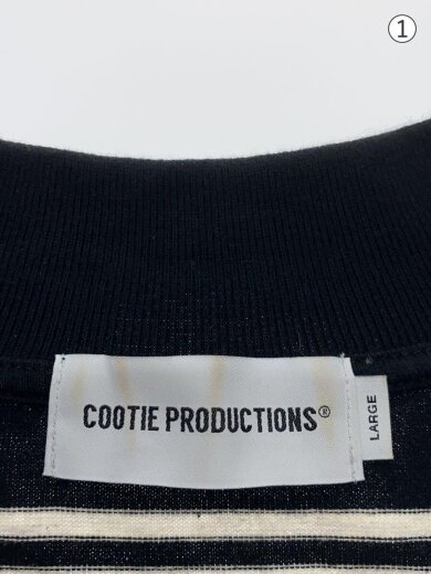 商品画像：BORDER L/S POLO/長袖シャツ/L/コットン/BLK/ボーダー// 3