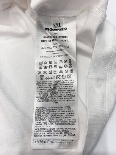 商品画像：Tシャツ/XXL/コットン/WHT 4