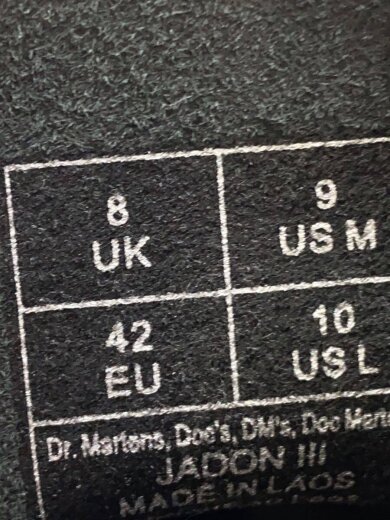 画像：Dr.Martensブーツ/UK8//5