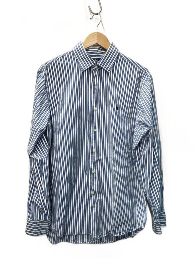 商品画像：CLASSIC FIT/長袖シャツ/L/コットン/BLU/ストライプ// 1