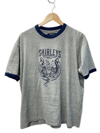 商品画像：Tシャツ/L/コットン/GRY/2503-4003-77-L2/SHIRLEYS Rinferneck 1