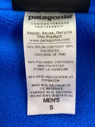 画像：patagoniaフリースジャケット/S/ナイロン/NVY/STY25470FA144
