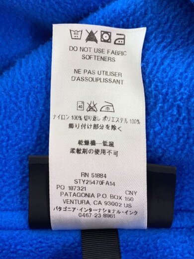 画像：patagoniaフリースジャケット/S/ナイロン/NVY/STY25470FA145
