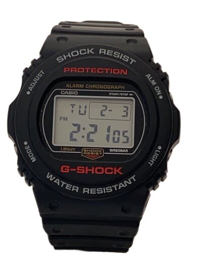 商品画像：クォーツ腕時計/デジタル/ラバー/BLK/BLK/DW-5750UE// 1