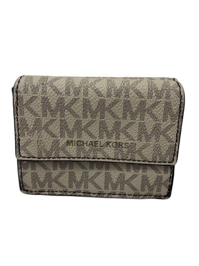 商品画像：2つ折り財布/レザー/BEG/総柄/レディース/LI-2206 1