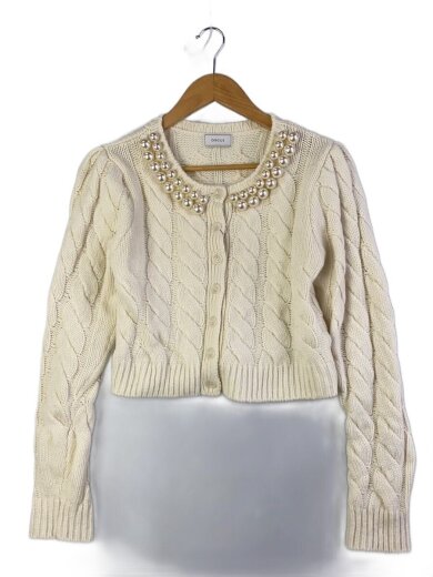 商品画像：パールニットジャケット/ジャケット/FREE/ナイロン/WHT// 1