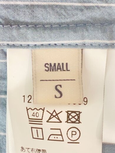 商品画像：長袖シャツ/S/コットン/BLU/ストライプ/1211-699-8359 4