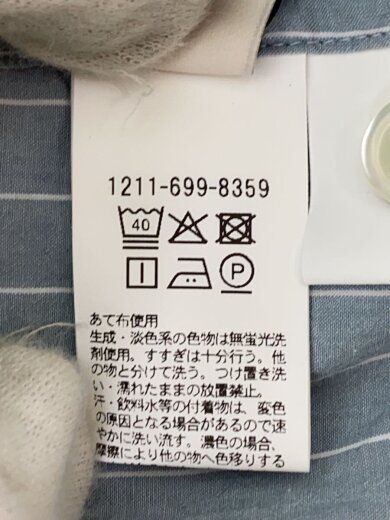 商品画像：長袖シャツ/S/コットン/BLU/ストライプ/1211-699-8359 5