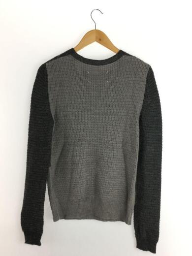 画像：Maison Margielaアルパカ混/ウールパネル切替/セーター(厚手)/S/ウール/GRY/50GP0044153262