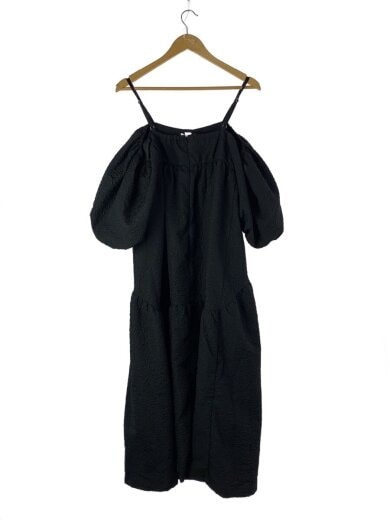 商品画像：半袖ワンピース/1/ポリエステル/BLK/無地/61-23s1099-2// 2