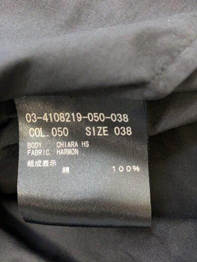 商品画像：半袖ブラウス/38/コットン/BLK/無地/03-4108219// 4