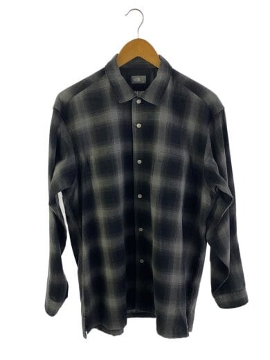 商品画像：長袖シャツ/S/ポリエステル/GRY/チェック/NR62460 1