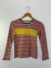 長袖Tシャツ/XS/コットン/RED/ボーダー/RJ-T001