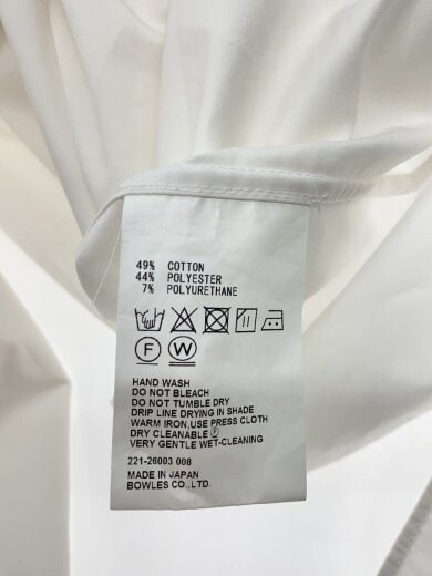 商品画像：シャツワンピース/1/コットン/WHT/無地/221-26003-008 4