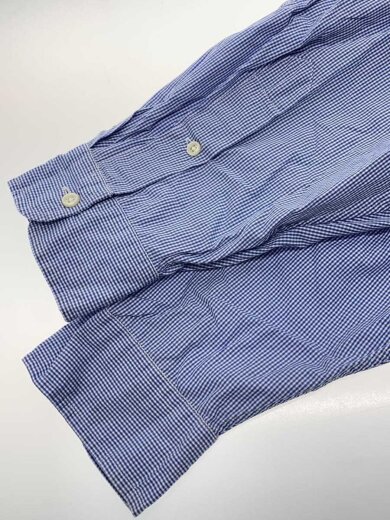 商品画像：長袖シャツ/--/コットン/BLU/ギンガムCK/SIZE：5XB　BIG 5