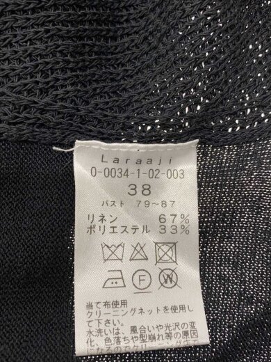 商品画像：ニット・セーター(薄手)/38/リネン/BLK/無地/0-0034-1-02-003/Laraaji/９Ｇ 4