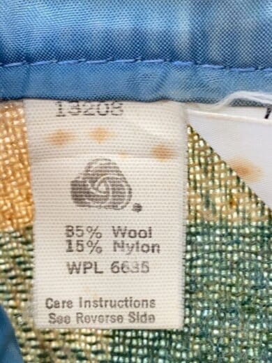 商品画像：長袖シャツ/L/ウール/BEG/チェック/80s 5