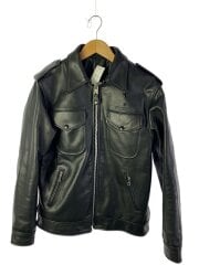 レザージャケット・ブルゾン/L/レザー/BLK