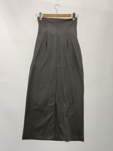 商品画像：ロングスカート/38/フェイクレザー/SLV/無地/31241515101 2