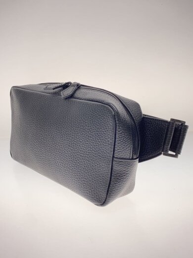 商品画像：ウエストバッグ/レザー/BLK/無地 2