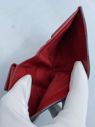 商品画像：2つ折り財布/レザー/BLK/無地/レディース 6