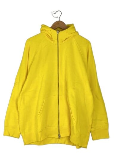 商品画像：ジップパーカー/L/コットン/YLW/無地 1