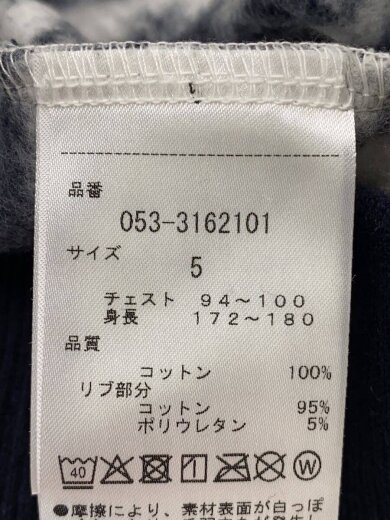 商品画像：ジップパーカー/5/コットン/総柄/053-3162101// 4