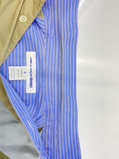 商品画像：半袖シャツ/M/コットン/BLU/ストライプ/S28061 7