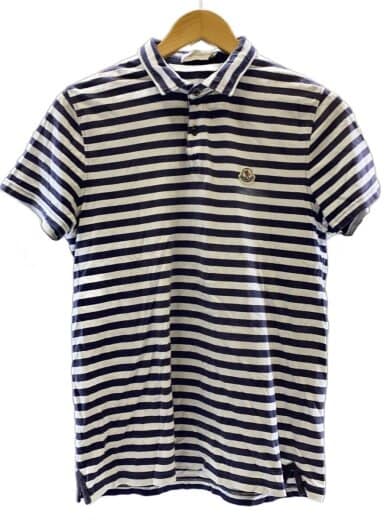 商品画像：ポロシャツ/M/コットン/WHT/ボーダー/41091830950080299 1