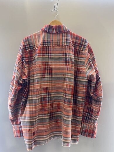 商品画像：長袖シャツ/M/ポリエステル/RED/チェック/22ss25sh100// 2