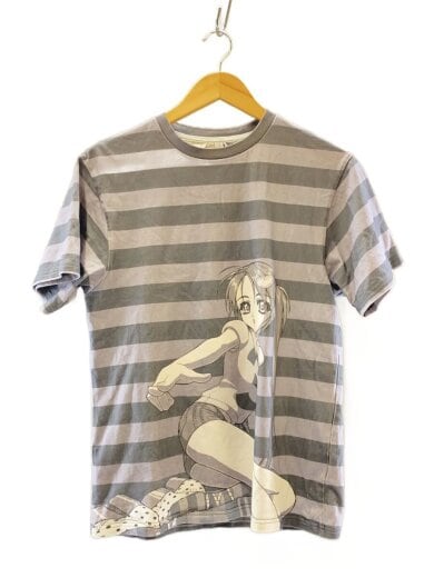 商品画像：yumin ha/Tシャツ/S/コットン/GRY/ストライプ 1