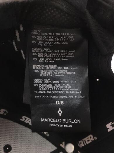 画像：MARCELO BURLON COUNTY OF MILANマルセロブロンカウンティオブミラン/キャップ/S/ポリエステル/BLK/無地4