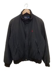 ブルゾン/M/コットン/裏地フリース/BLK/無地