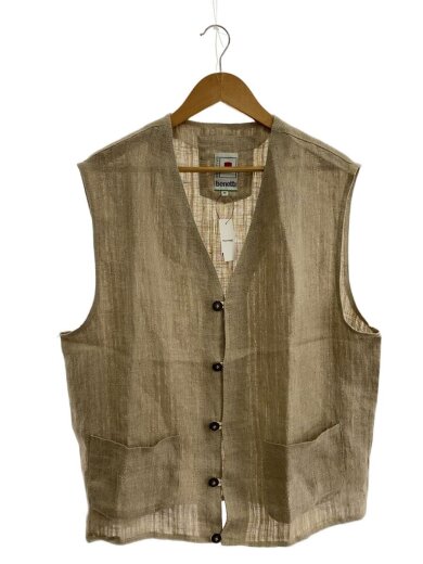 商品画像：benetti/ベスト/M/リネン/BEG/無地 1