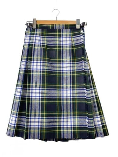 商品画像：ロングスカート/38/ウール/GRN/チェック 1