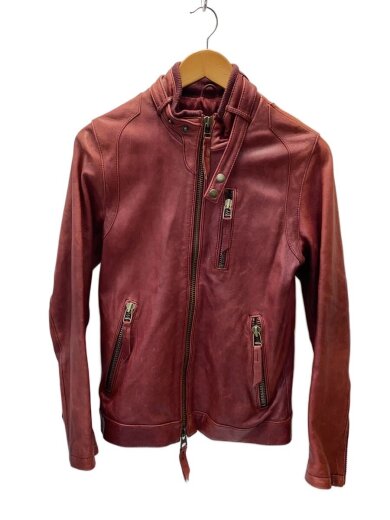 画像：House of Bluesレザージャケット・ブルゾン/2/羊革/RED/9230611