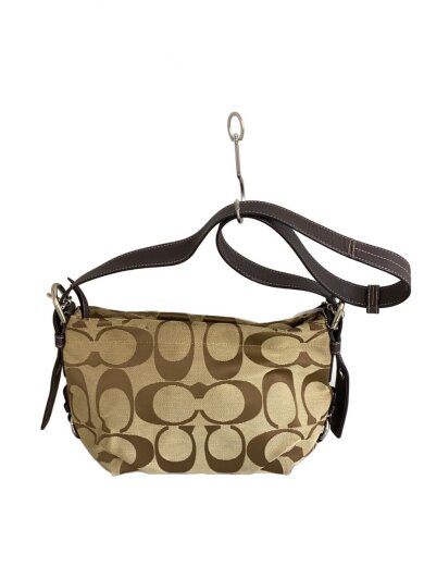 商品画像：シグネチャー柄ショルダーバッグ/キャンバス/BEG/F15068 1