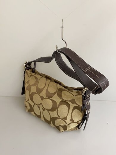 商品画像：シグネチャー柄ショルダーバッグ/キャンバス/BEG/F15068 2