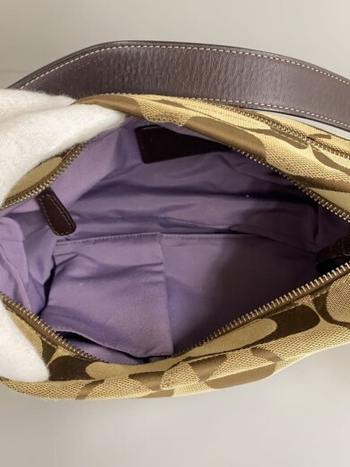 商品画像：シグネチャー柄ショルダーバッグ/キャンバス/BEG/F15068 6