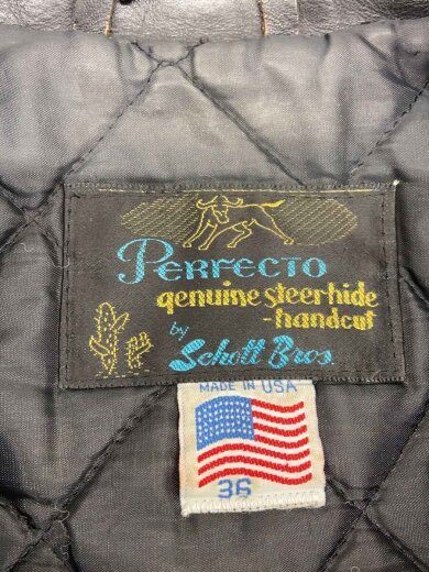 商品画像：60s/PERFECTO ONE STAR/ダブルライダースジャケット/36/--/BLK/無地 3