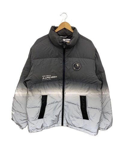 商品画像：ペイント風ダウンジャケット/XL/ポリエステル/GRY/AAPDNM7442XXH 1