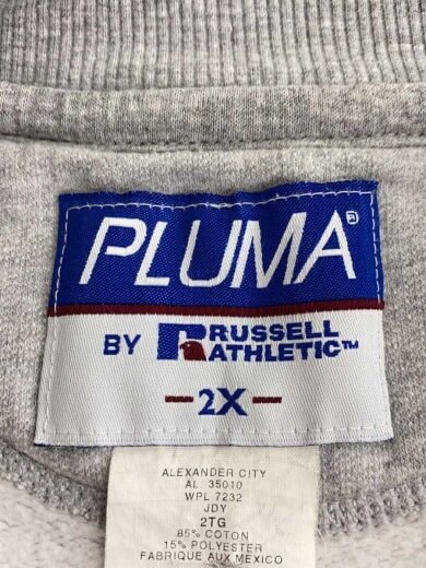 商品画像：スウェット/2L/コットン/GRY/無地 3