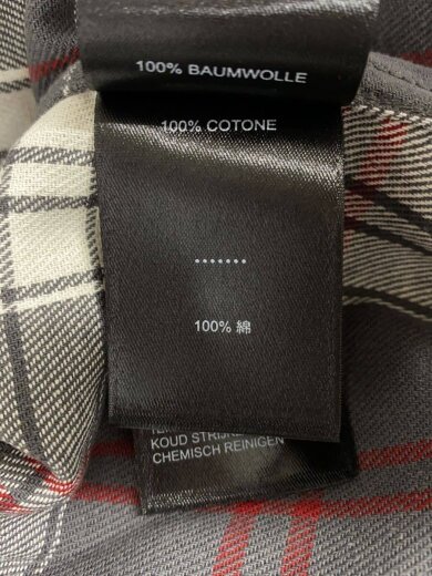 商品画像：長袖シャツ/L/コットン/GRY/チェック/96652-23vm 4