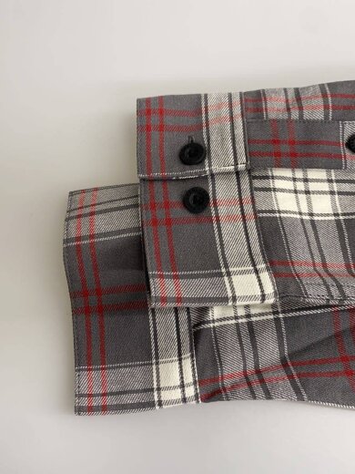 商品画像：長袖シャツ/L/コットン/GRY/チェック/96652-23vm 5